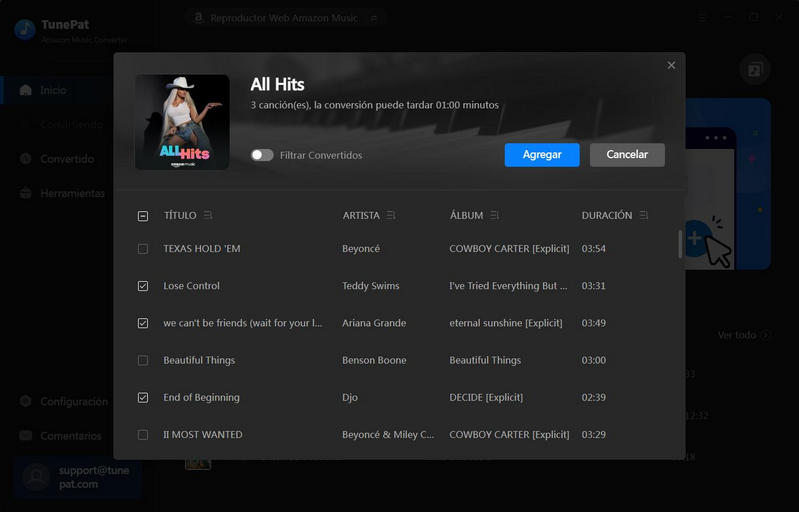 agregar música de amazon a TunePat