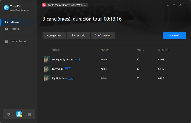 Convertir canciones