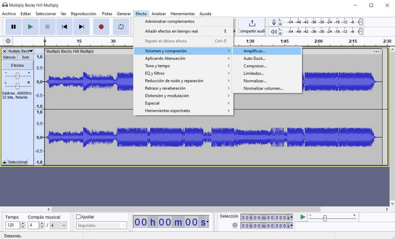 amplificar con editor de audio