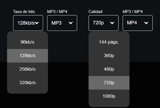 opciones de cnvmp3