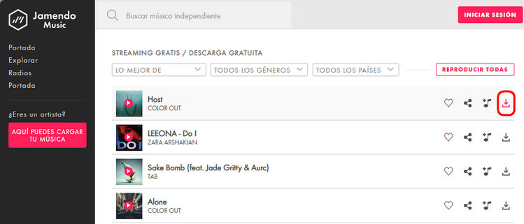descargar música de jamendo