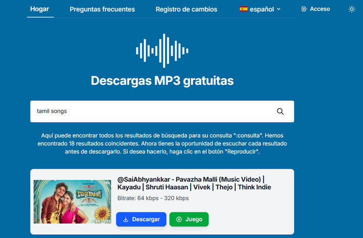 descargar canciones tamiles con MyGOMP3