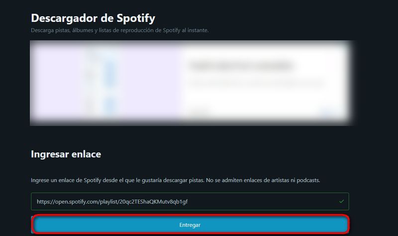 Descargador de Spotify