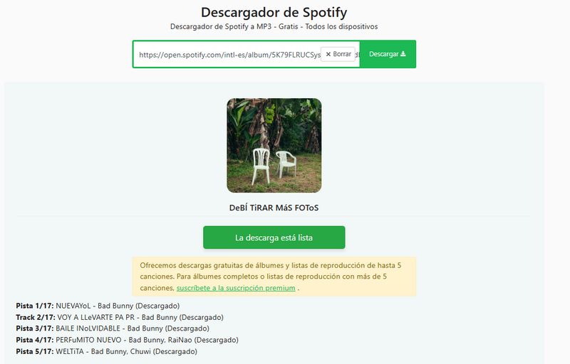 SpotifyMate descargar playlist no gratis
