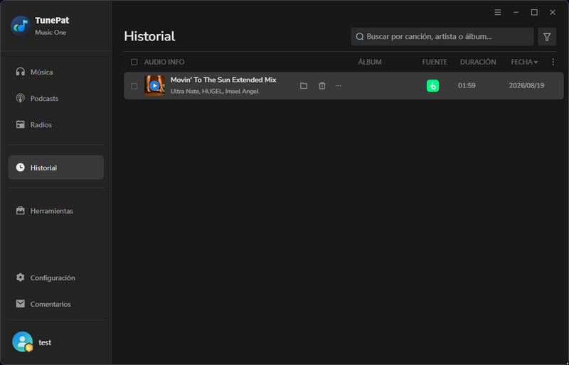 Canciones de Beatport descargadas