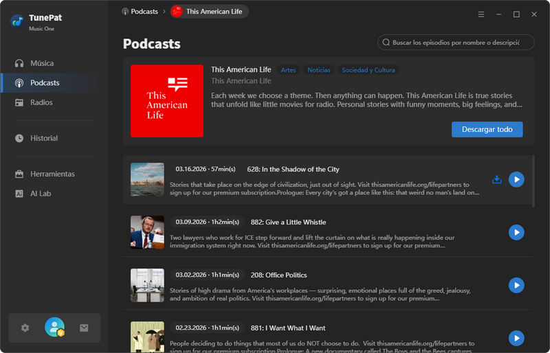 seleccionar episodios para descargar