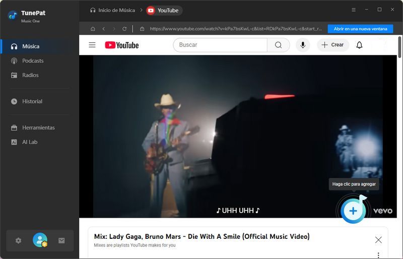 click para agregar