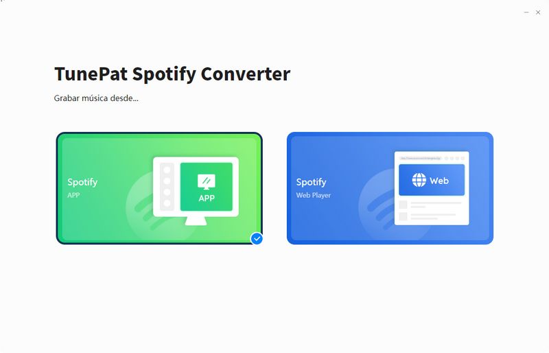 interfaz principal del convertidor de spotify