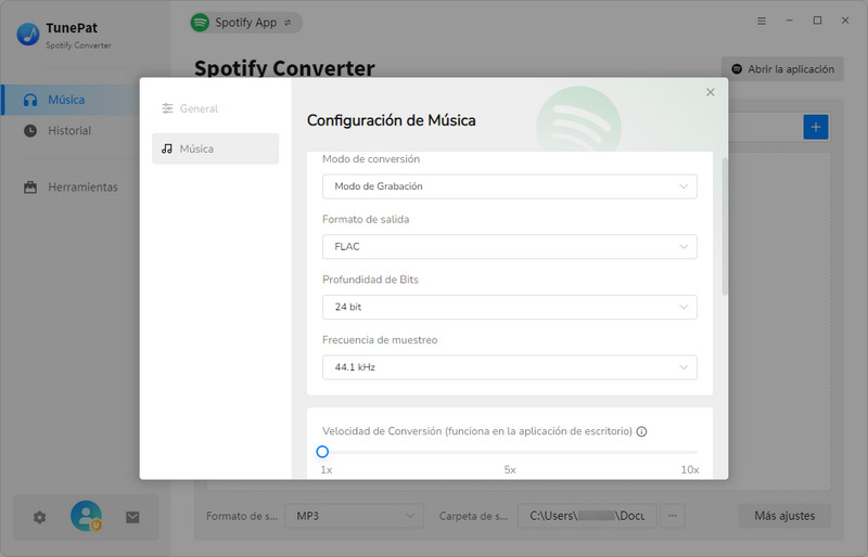 Añade canciones de Spotify a TunePat