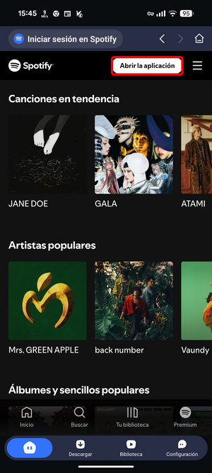 Inicia sesión en tu cuenta de Spotify