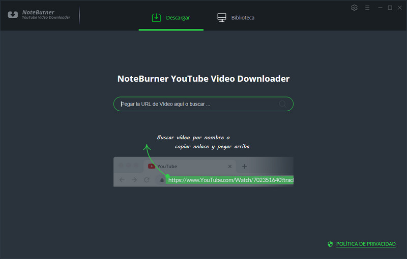 Descargador de YouTube NoteBurner