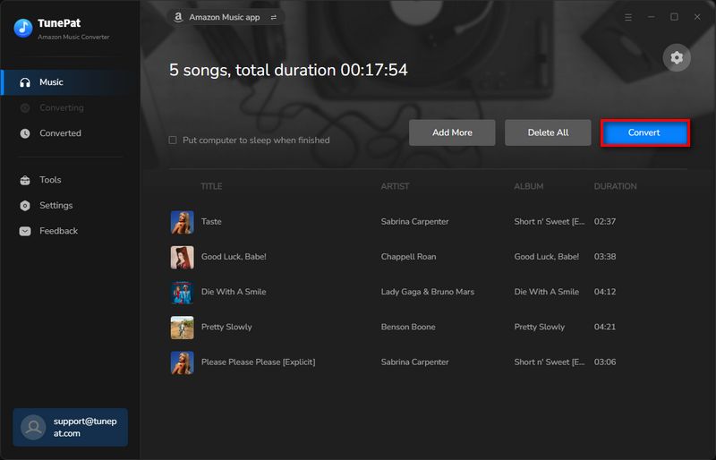 convert amazon music playlist to pc