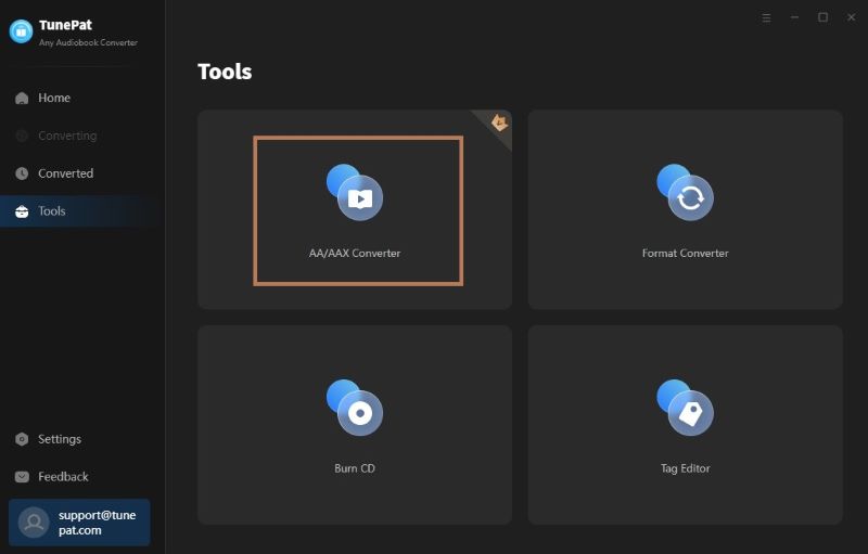 tools in tunepat any audiobook converter