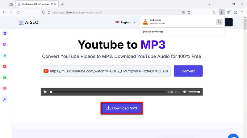 aiseo youtube to mp3 converter