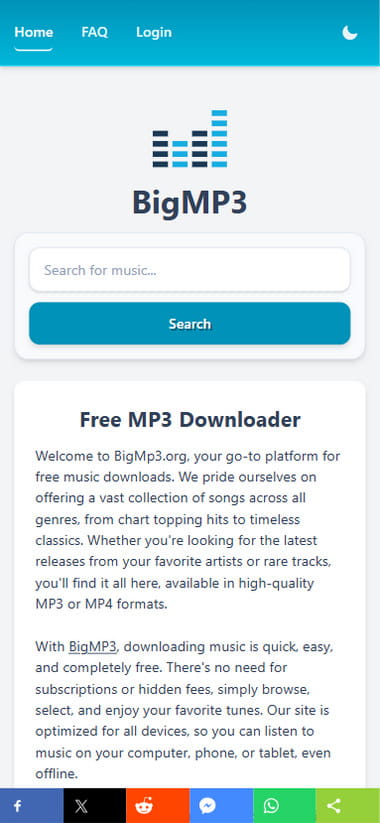 BigMP3 download site android