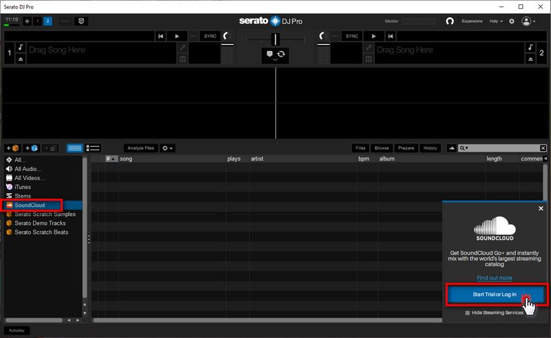 connect soundcloud to serato dj