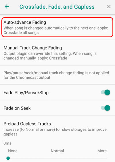 Crossfade YouTube Music on Android