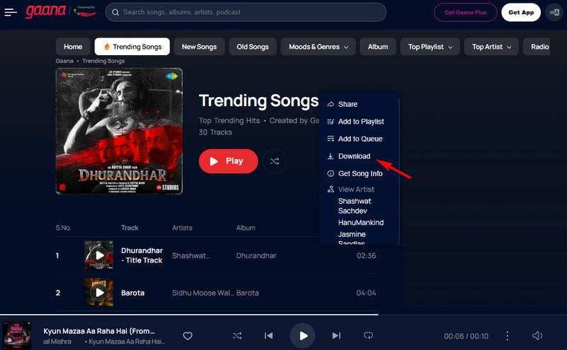 Gaana download mp3 hindi songs