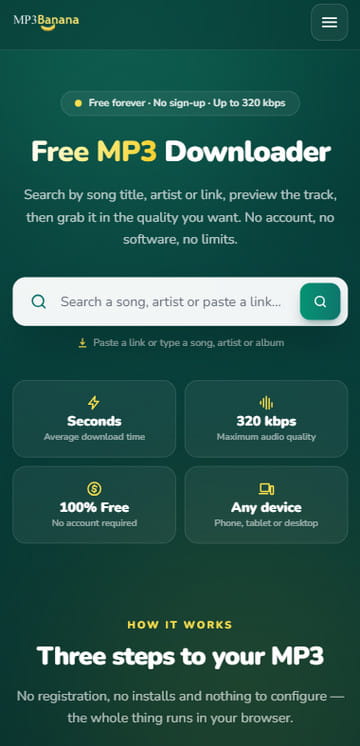 MP3Banana MP3 downloader android