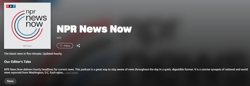 NPR News Now Podcast