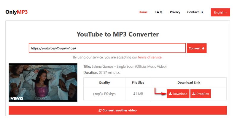 OnlyMP3 YouTube to MP3 Converter