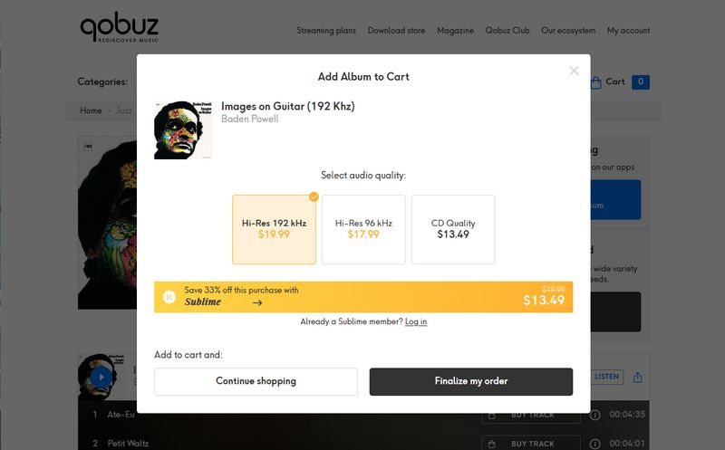 purchase qobuz songs