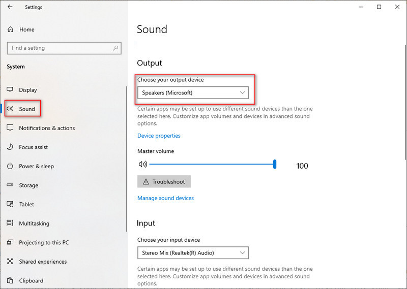 change sound settings on windows