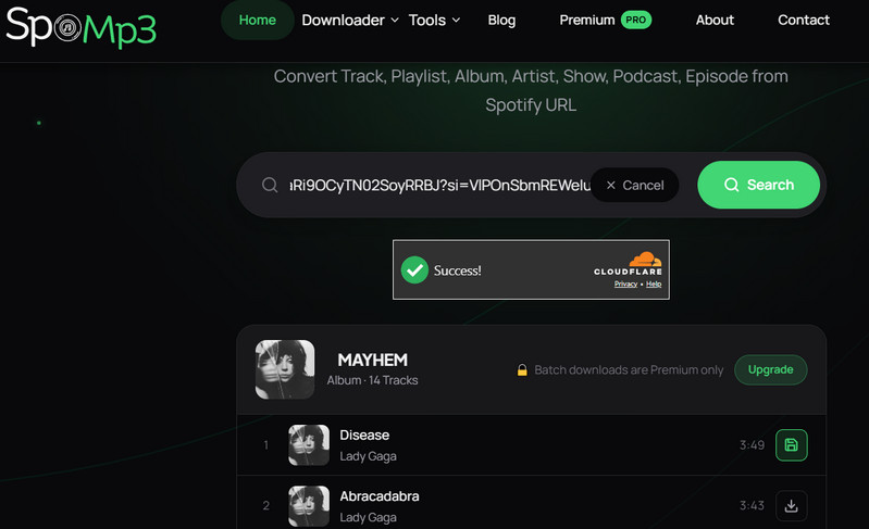 SpoMp3 Spotify music downloader