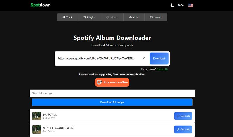 download spotify album with spotdown.org