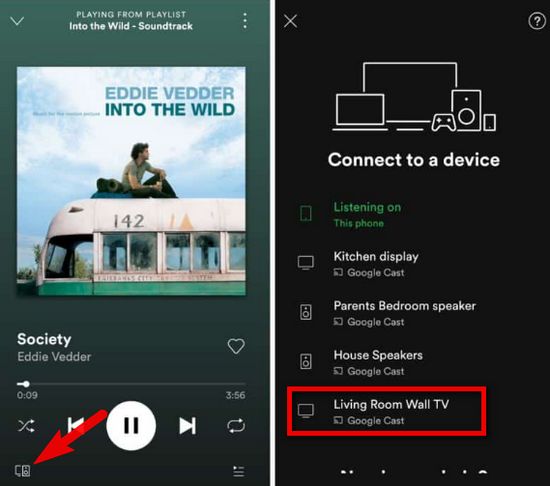 spotify app cast function