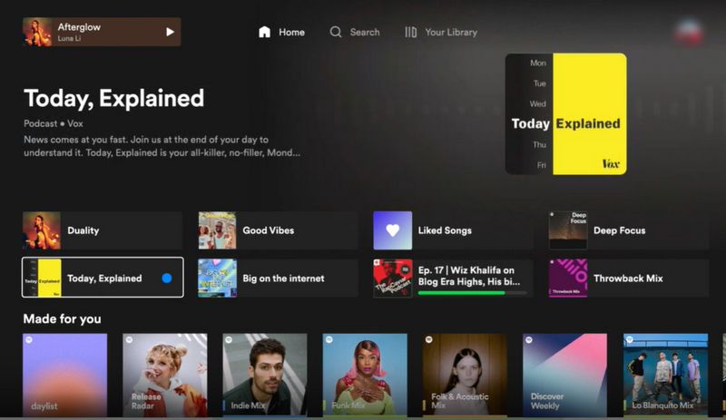 spotify app on tv