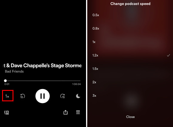 Spotify Playback Speed Mobile