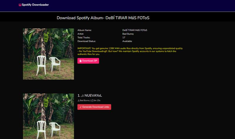 spotisongdownloader download Spotify album