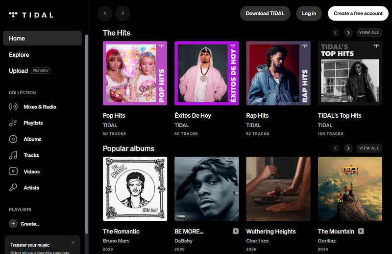 TIDAL High-Quality Audio Downloads