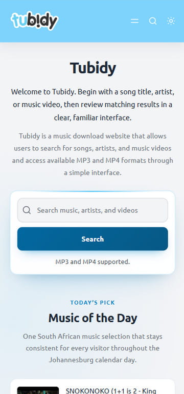 Tubidy MP3 downloader android