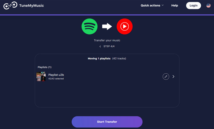 TuneMyMusic matching process