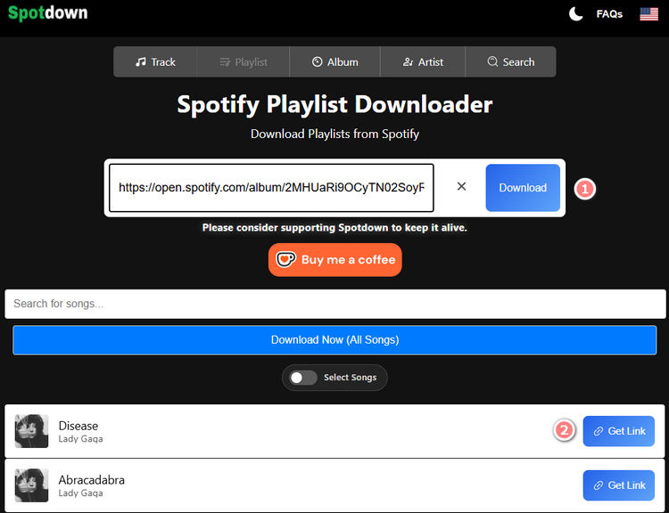 Spotdown download process
