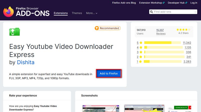 youtube video downloader extension