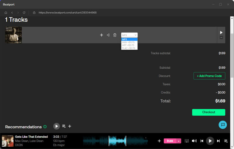 downloaded Beatport songs