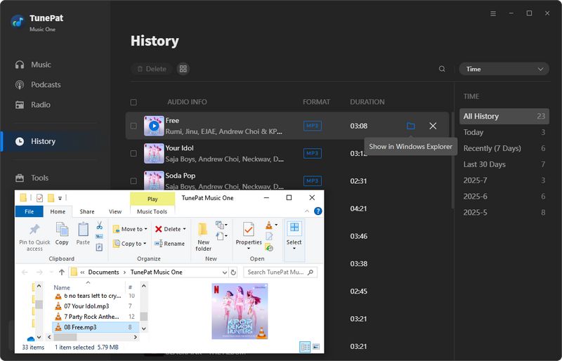 Pandora local files