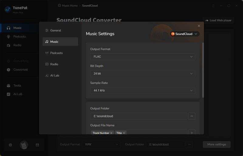 convert soundcloud to flac