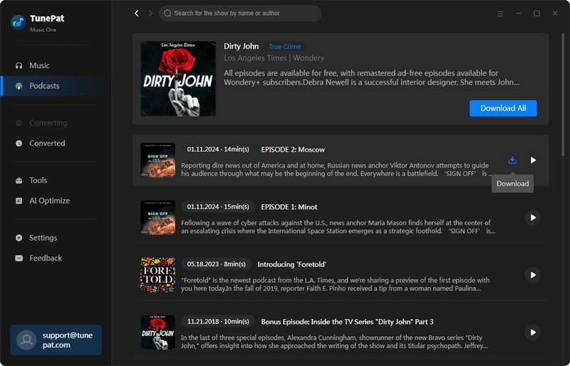browse the podcast genre