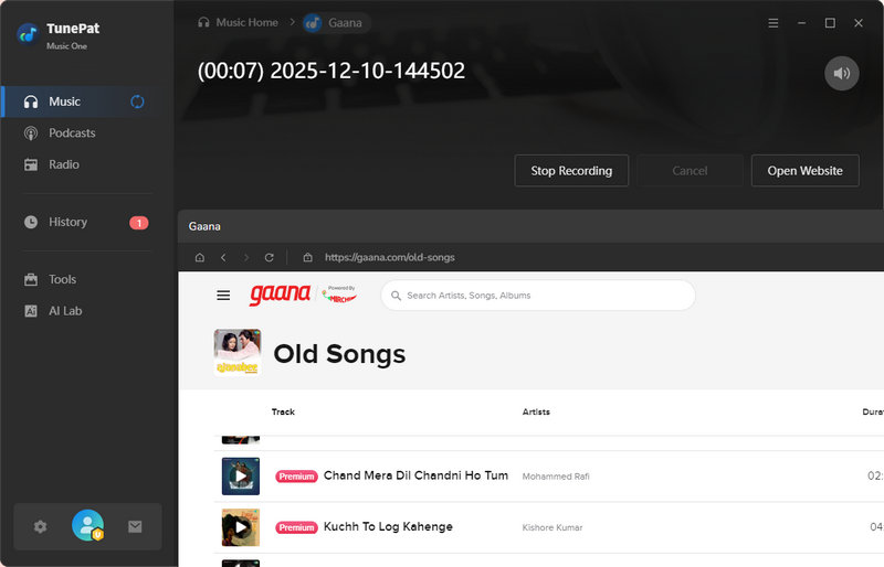 record bandcamp music