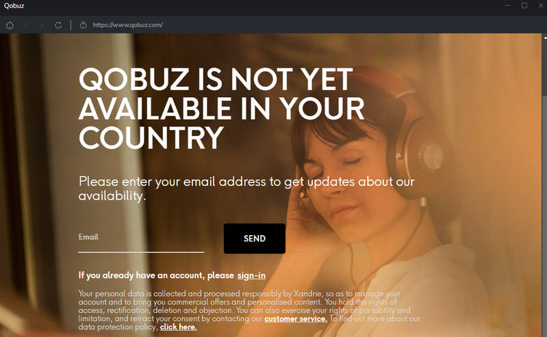 sign in to Qobuz