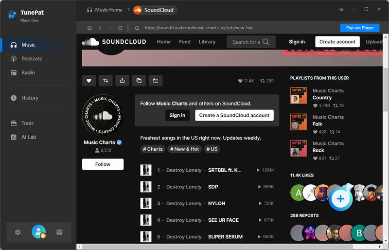 analyze soundcloud songs