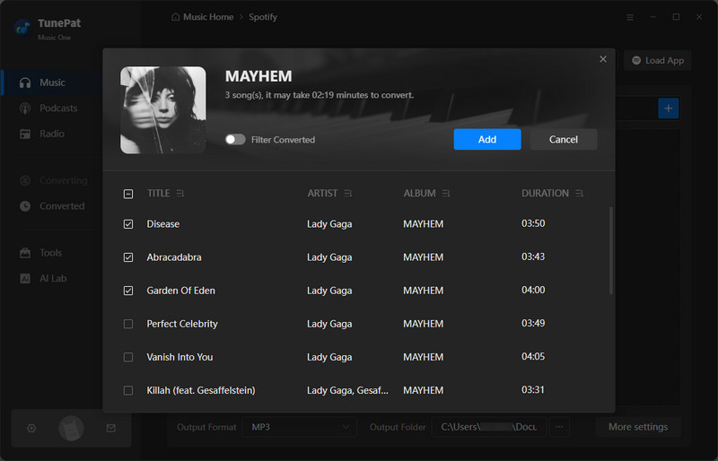 add music