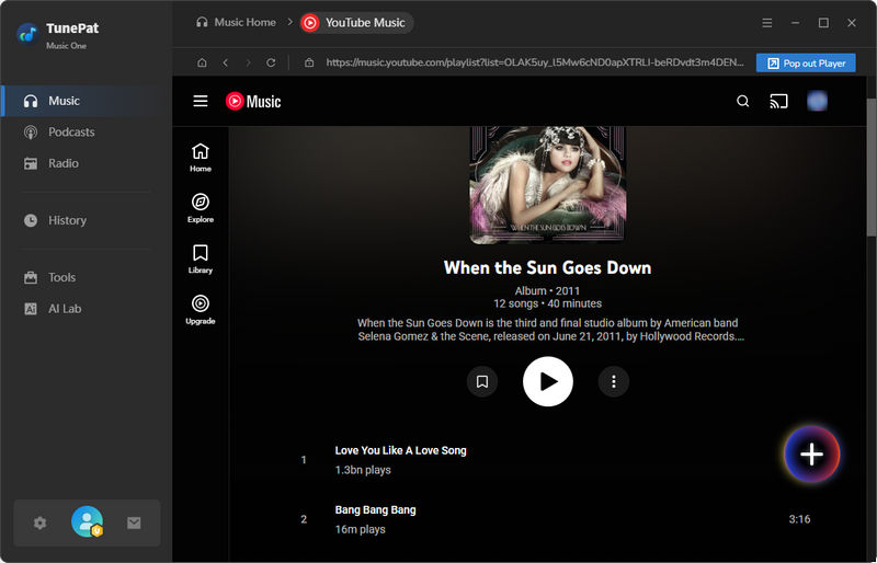 click to add youtube music songs to mac