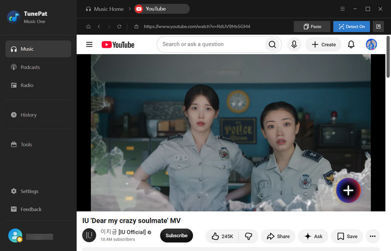 click to add YouTube video for conversion