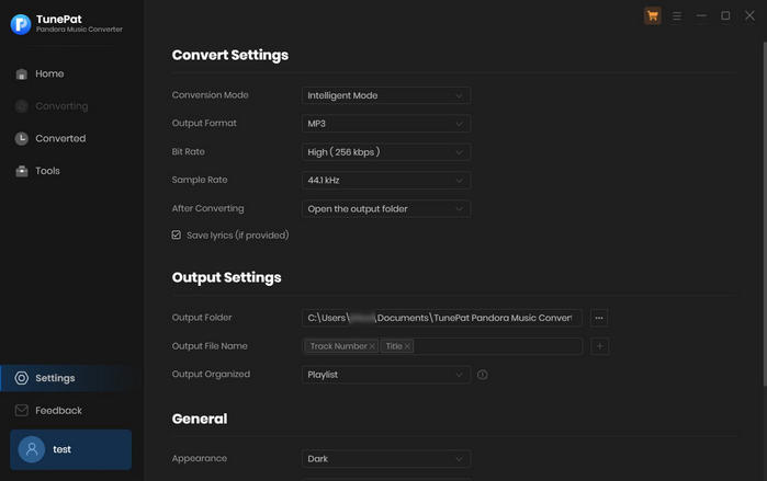 choose mp3 as the output format