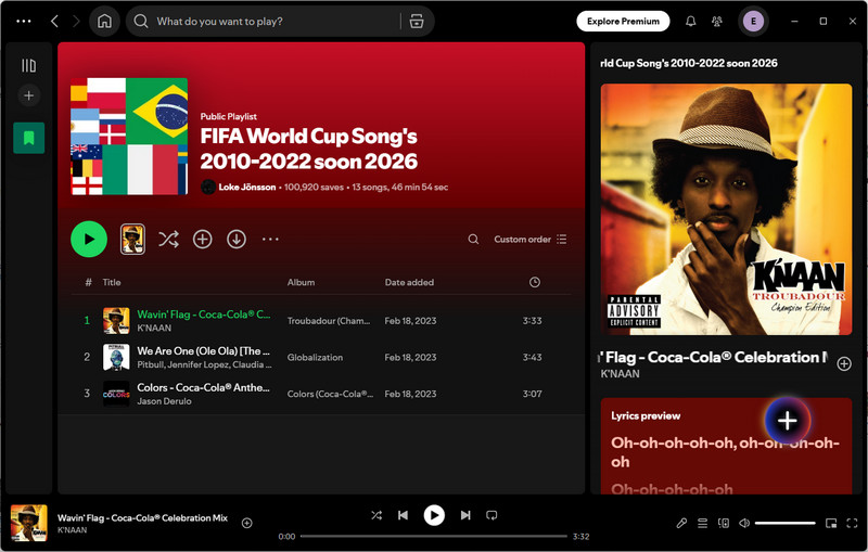 Add fifa songs from Spotify